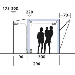 Outwell PARKVILLE 200SA - Busvorzelt -Outdoor-Ausrüstung 5638031663 m parkville 200sa outwell 24